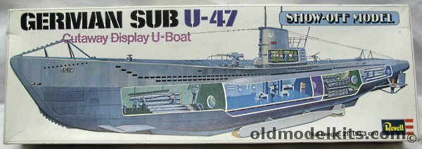 Revell 1/125 U-47 U-Boat Submarine Show-Off Model - With Interior, H384 plastic model kit